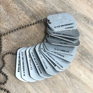 GI Joe Military Plane Names Dog Tags Set of 14